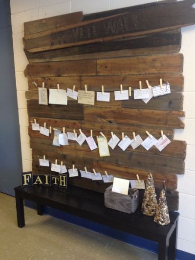 Build a prayer wall out of wood panels for your church
