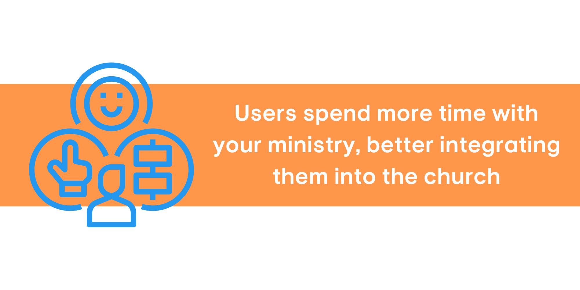 Members can access their church profile through the smartphone app