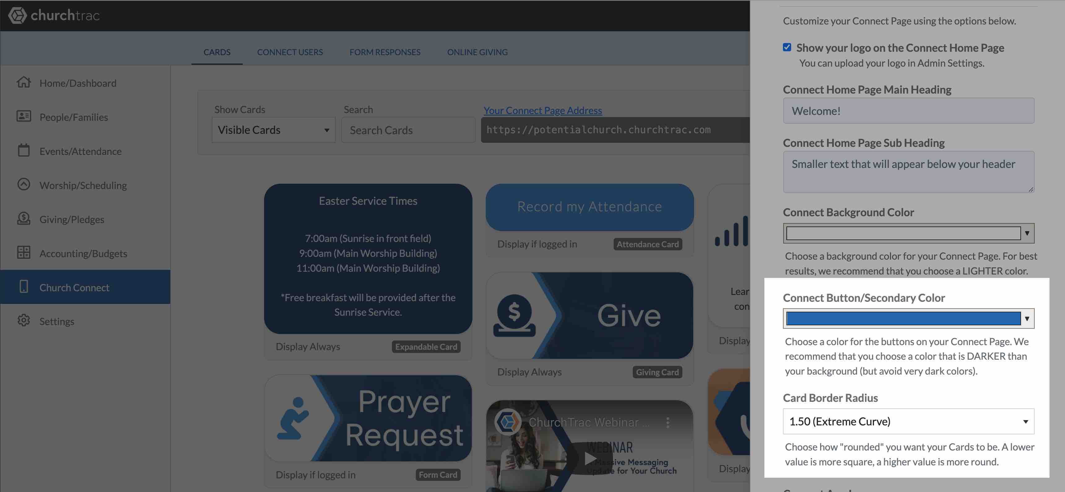 Church Connect Custom Church Website