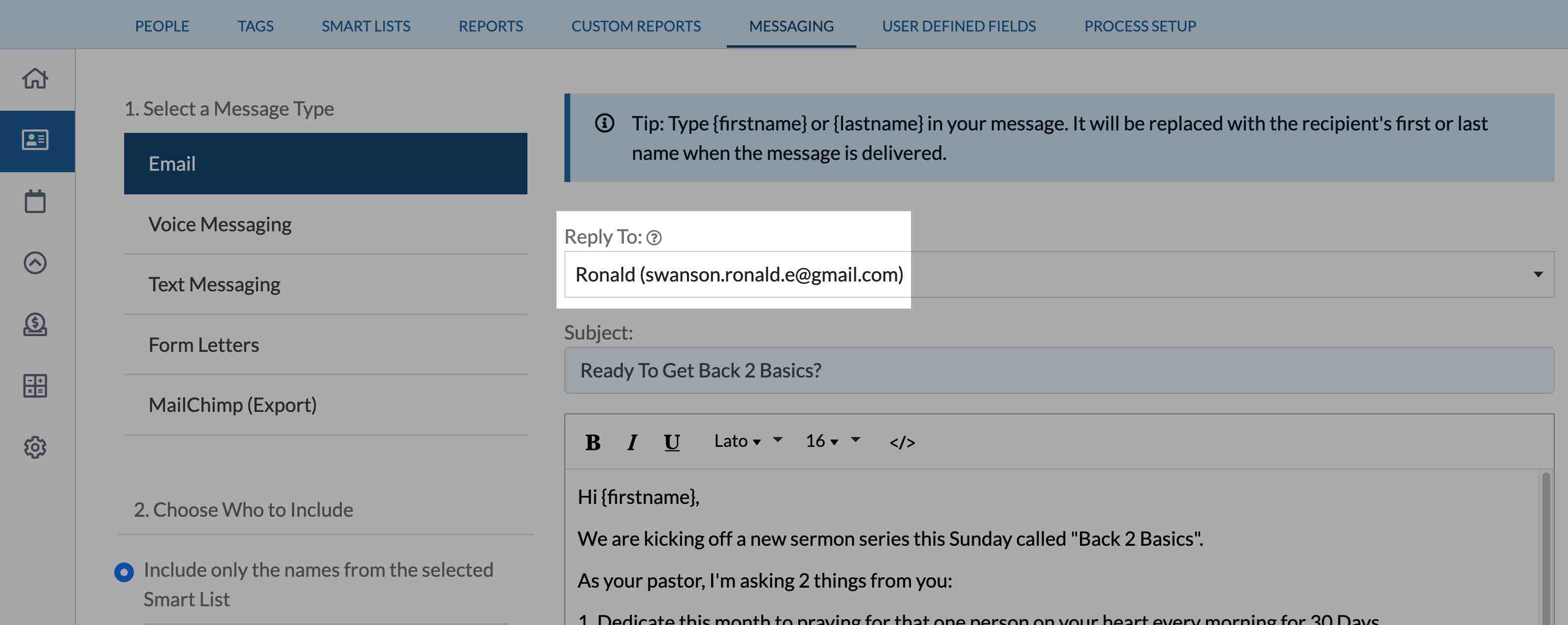 Church Email Just Got Easier Reply To