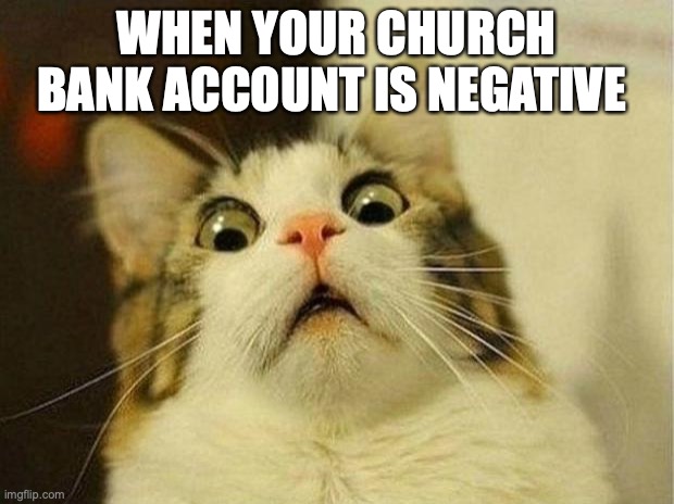 church bank account negative