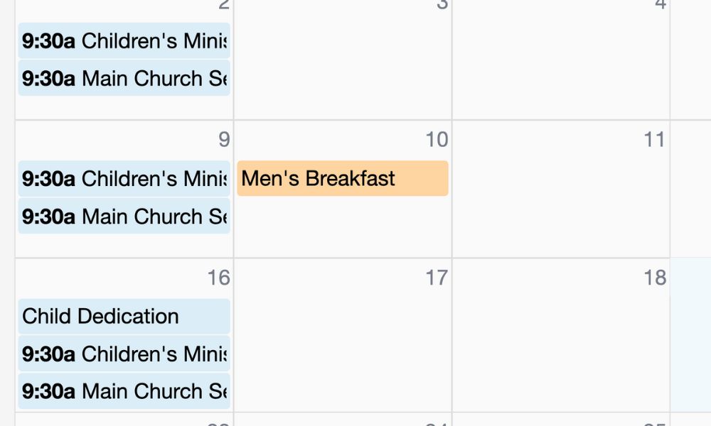 church calendar