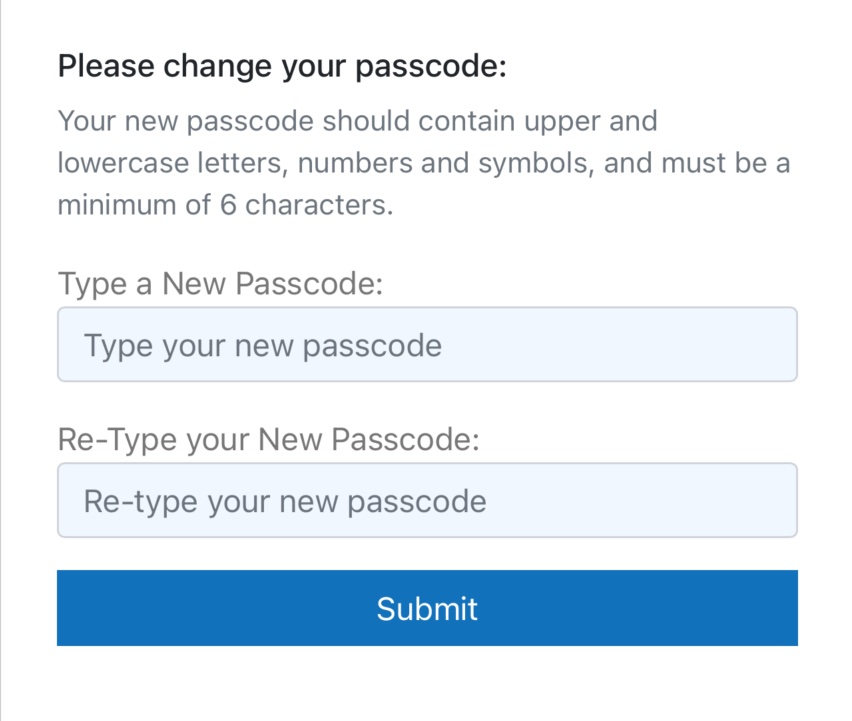 CC Change Password