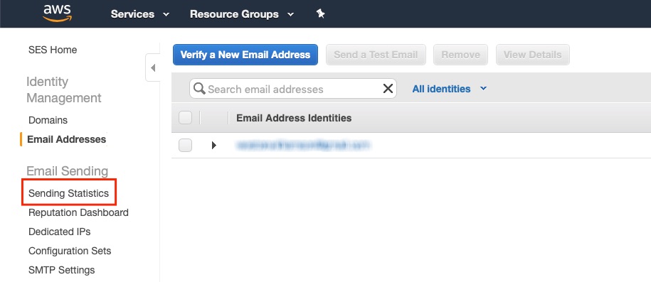 Go to Sending Statistics to edit your AWS SES account details before you can send church emails