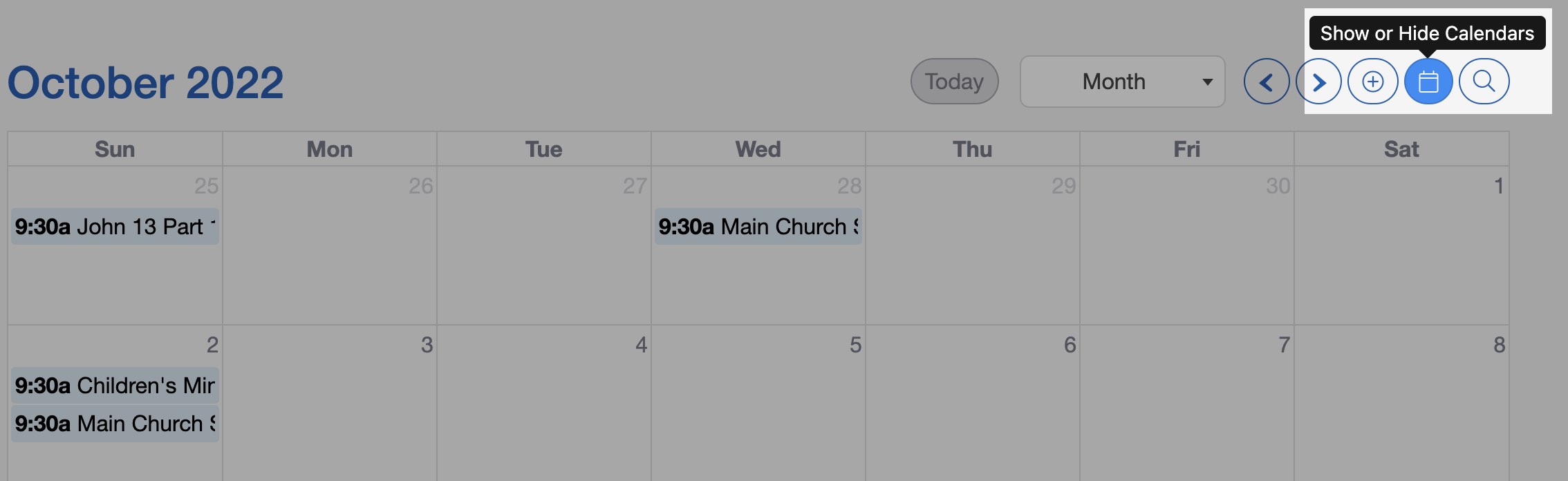 How to create Church Calendars in ChurchTrac