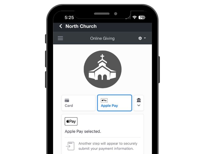 Church Online Giving Apple Pay 5