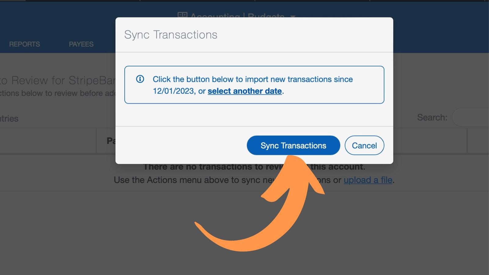 Finalize syncing your church bank transactions to ChurchTrac