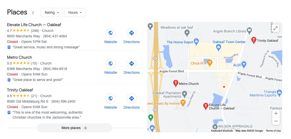 Google My Business account will put your church on Google Maps