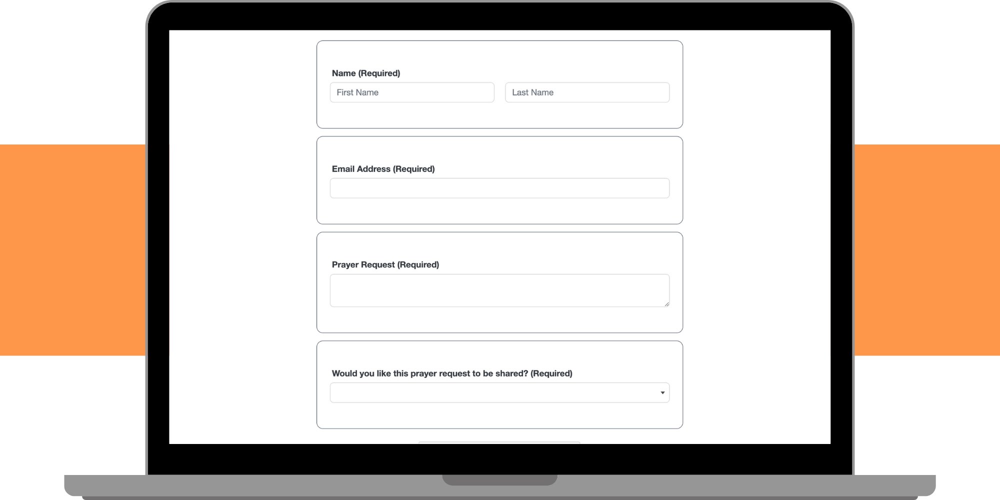 Create an online prayer request form