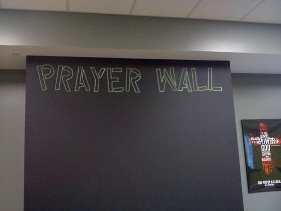 Paint a chalk prayer wall in your church
